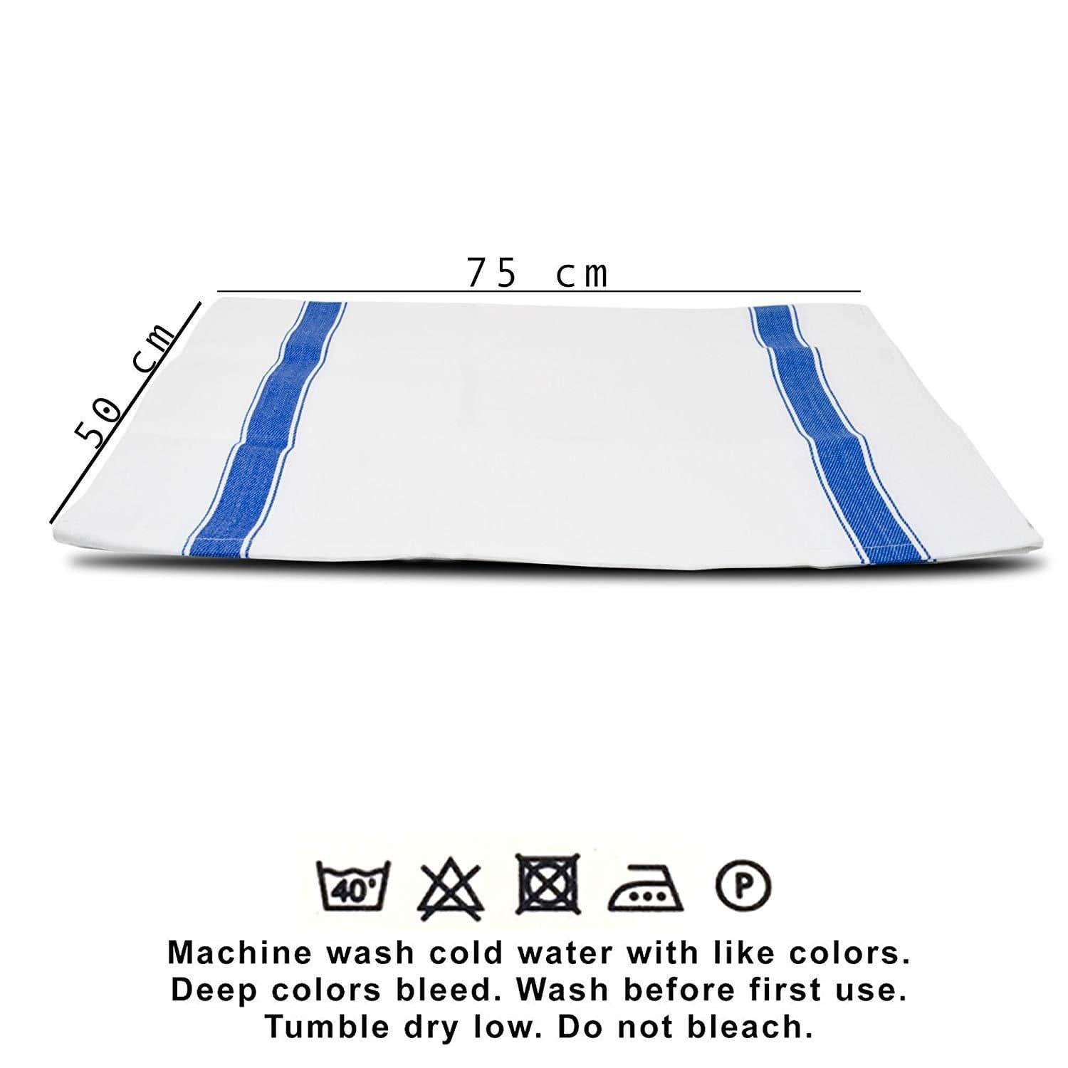 Professional Commercial Herringbone Green Chef Towels 75x50cm - Towelogy