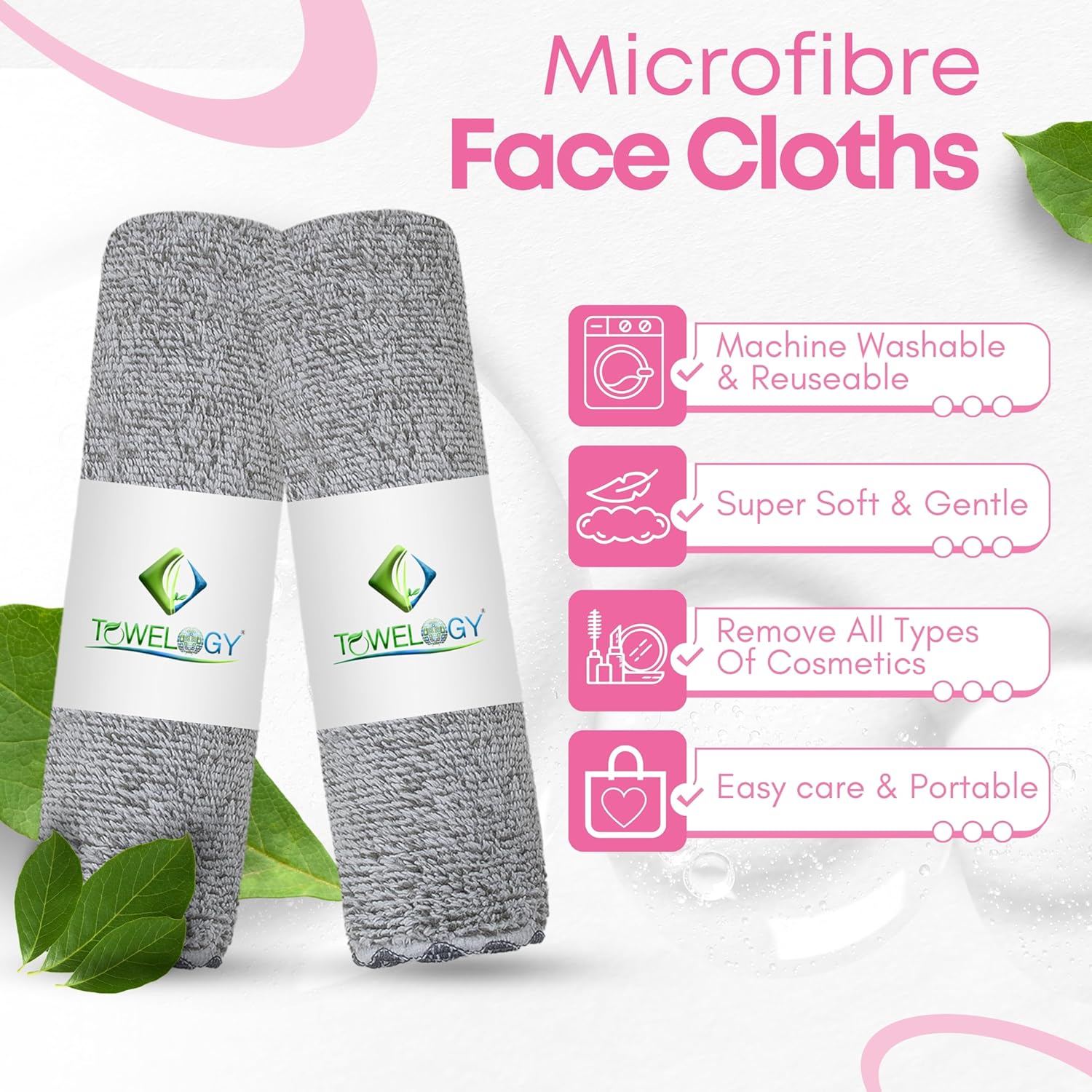 Selena Microfibre Facial Cleansing Make Up Remover Cloths