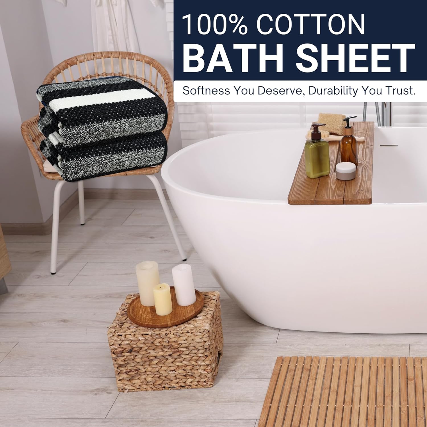 Buxton Cotton Jacquard Bath Towels Set