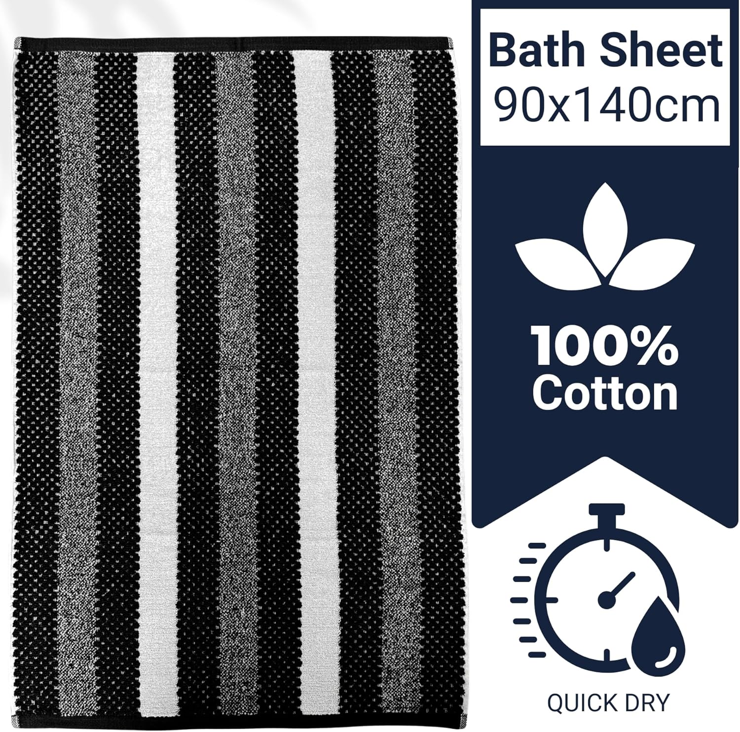 Buxton Cotton Jacquard Bath Towels Set