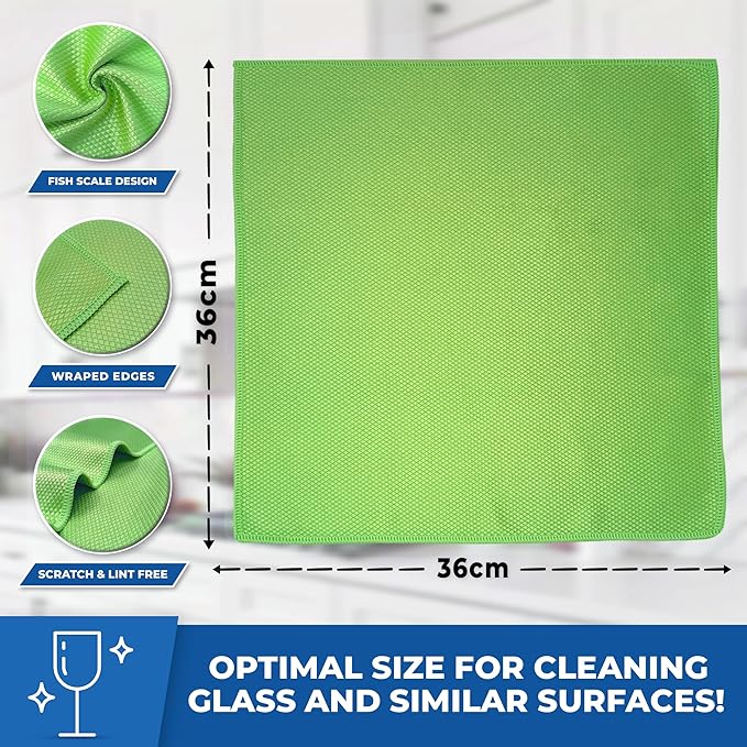 Vivid Microfibre Glass Gleaming Cloth – Professional Grade