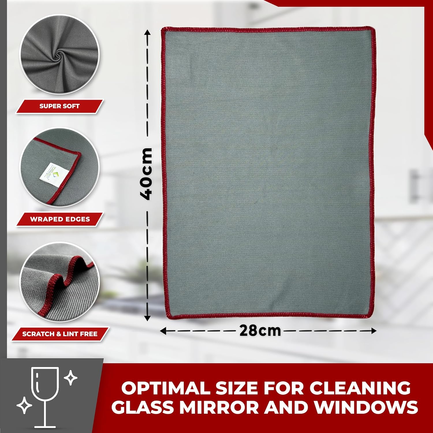 Olympus Microfibre Glass Cleaning Cloth – Professional Grade