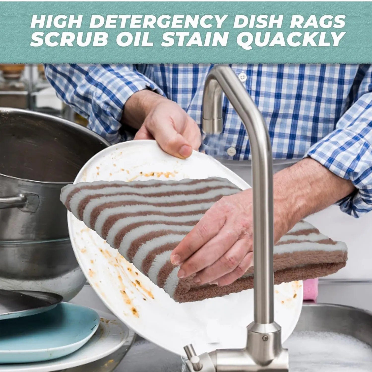 High DEtergency Dish Rags Scrub 