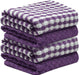 Purple Monocheck Cotton Tea Towels