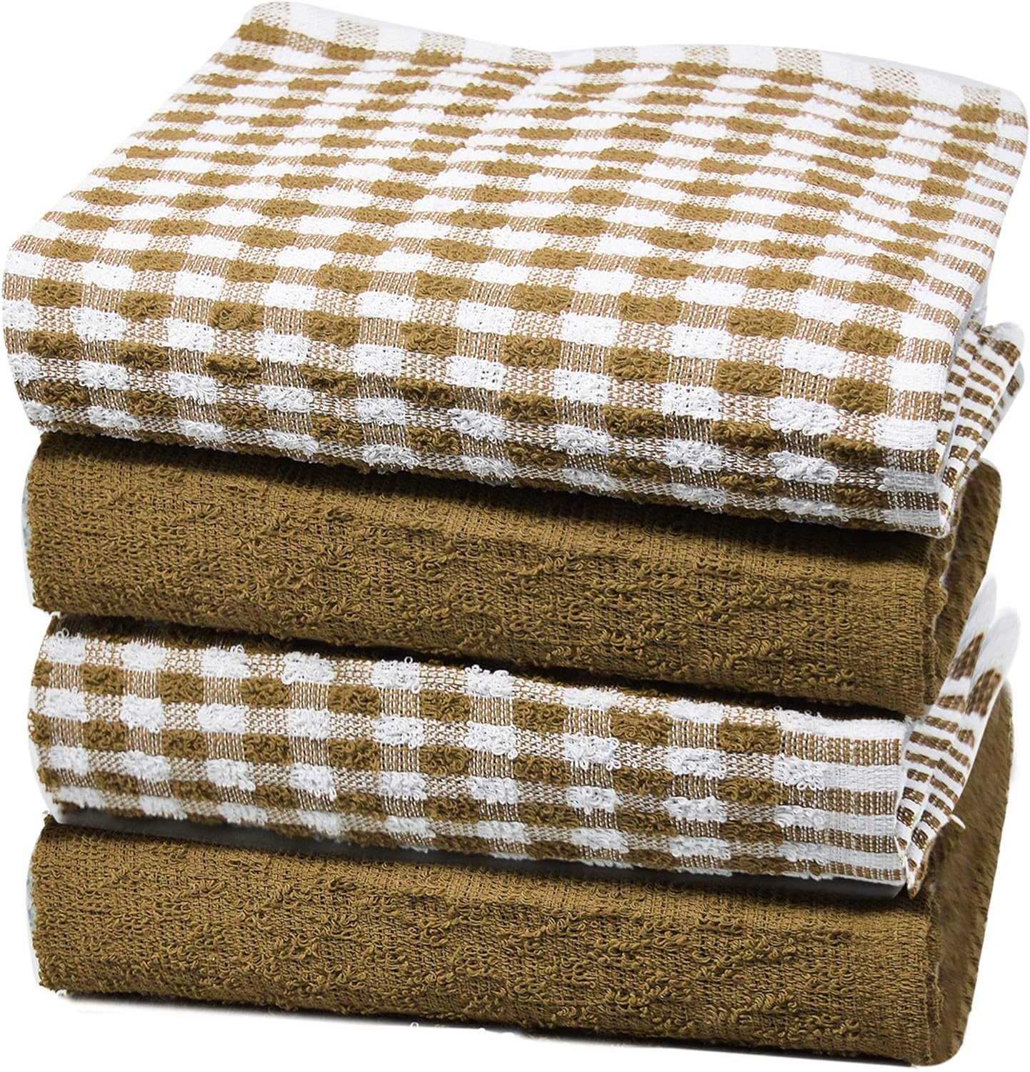 Peanut Brown white Pack of 12 Cleaning Dish Kitchen Cotton Tea Towels
