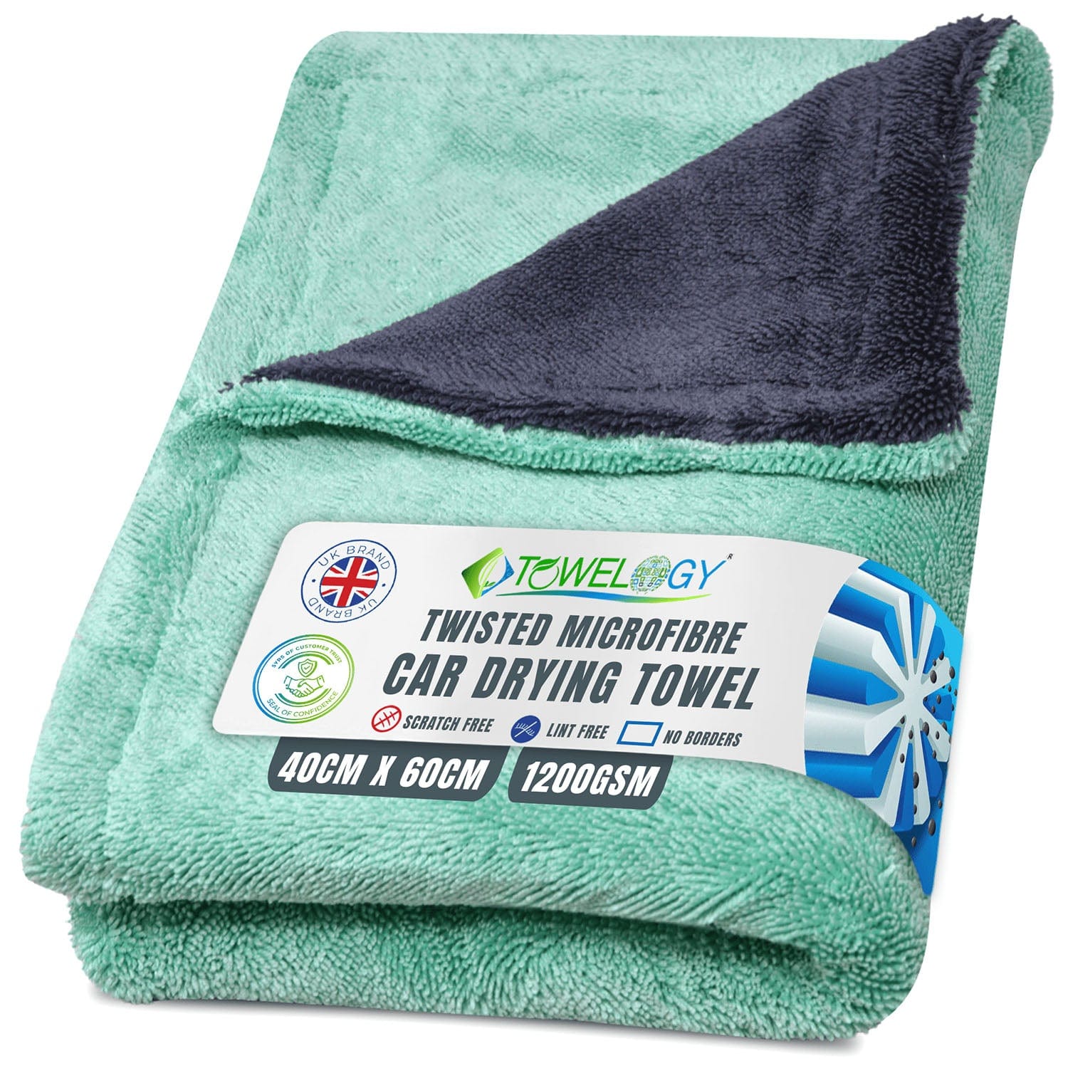 Towelogy Car Detailing Towels Cooper XL Microfibre Car Twisted Fibre Auto Detailing Towels 1200gsm