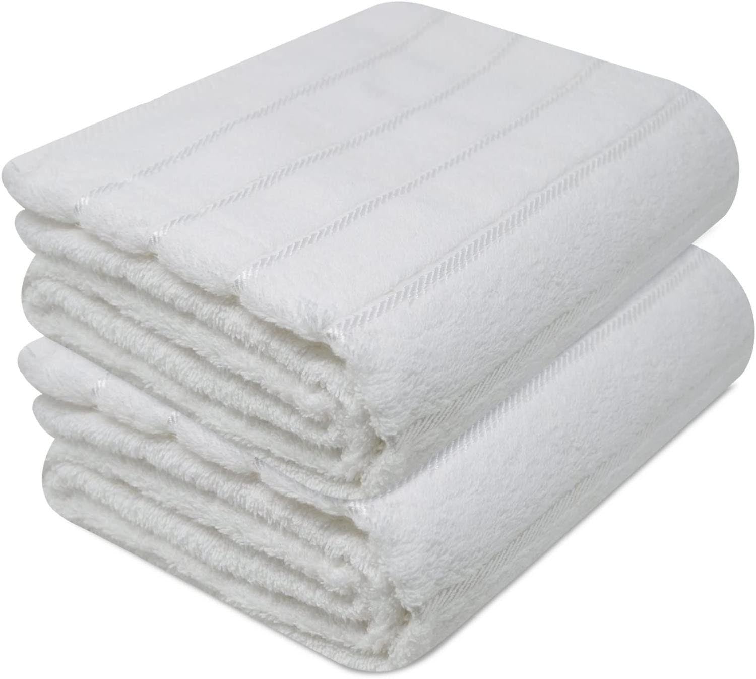 Towelogy Bath Sheets Hand Towels 50x80cm / White York 500GSM Cotton Jumbo Bath Sheets Large Gentle Bathroom Towels