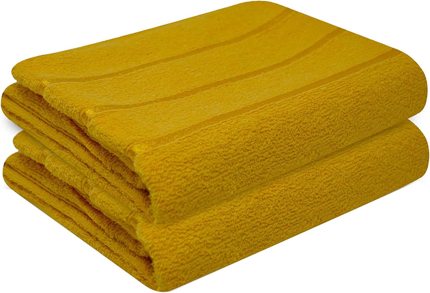 Towelogy Bath Sheets Hand Towels 50x80cm / Ochre York 500GSM Cotton Jumbo Bath Sheets Large Gentle Bathroom Towels