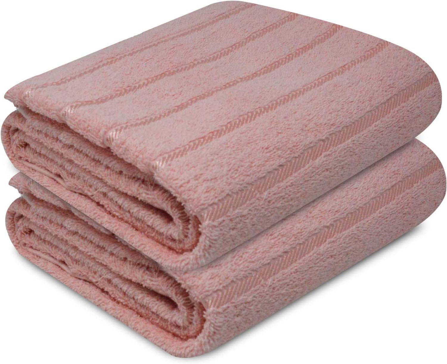 Towelogy Bath Sheets Hand Towels 50x80cm / Blush York 500GSM Cotton Jumbo Bath Sheets Large Gentle Bathroom Towels