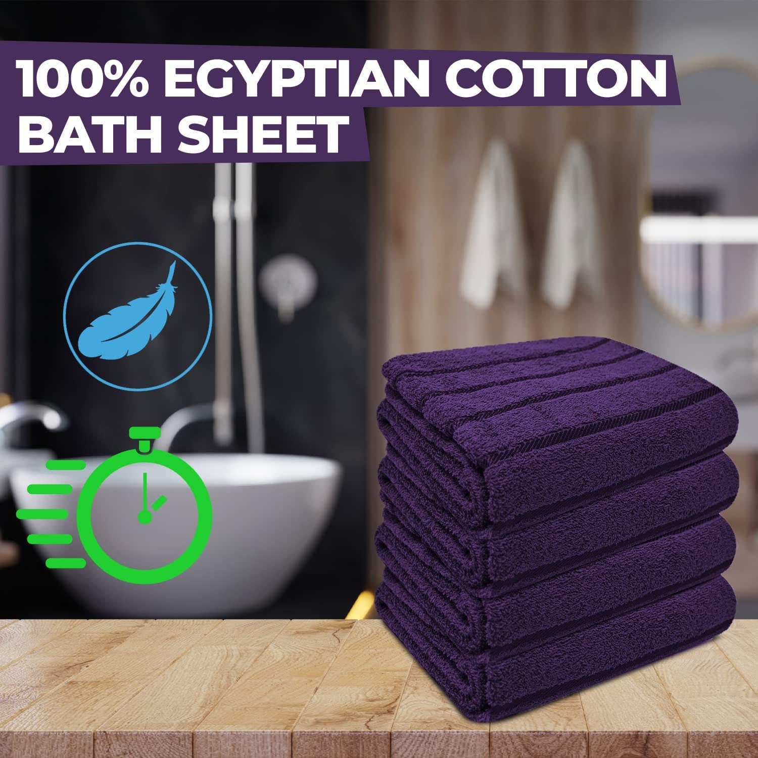 Towelogy Bath Sheets York 500GSM Cotton Jumbo Bath Sheets Large Gentle Bathroom Towels