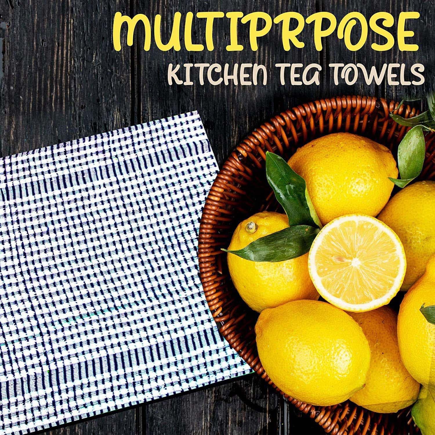 Towelogy Kitchen Towel Windsor Cotton Dobby Weave Kitchen Towels – Premium Absorbent Tea Towels