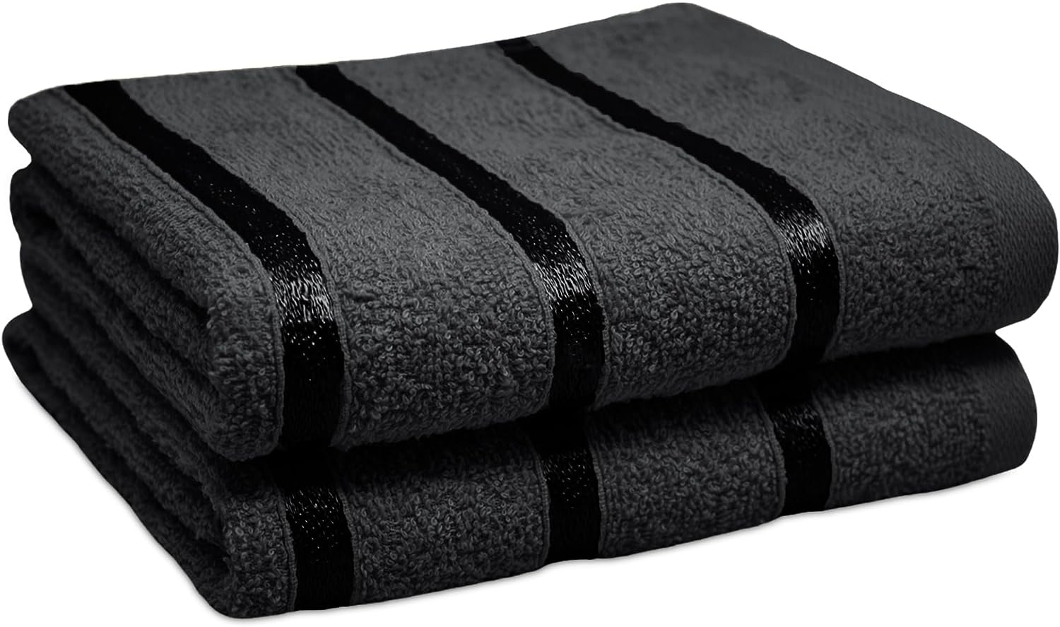 Towelogy Hand Towels Black / Pack of 2 Egyptian Cotton Hand Towel Set Ultra-Soft and Absorbent