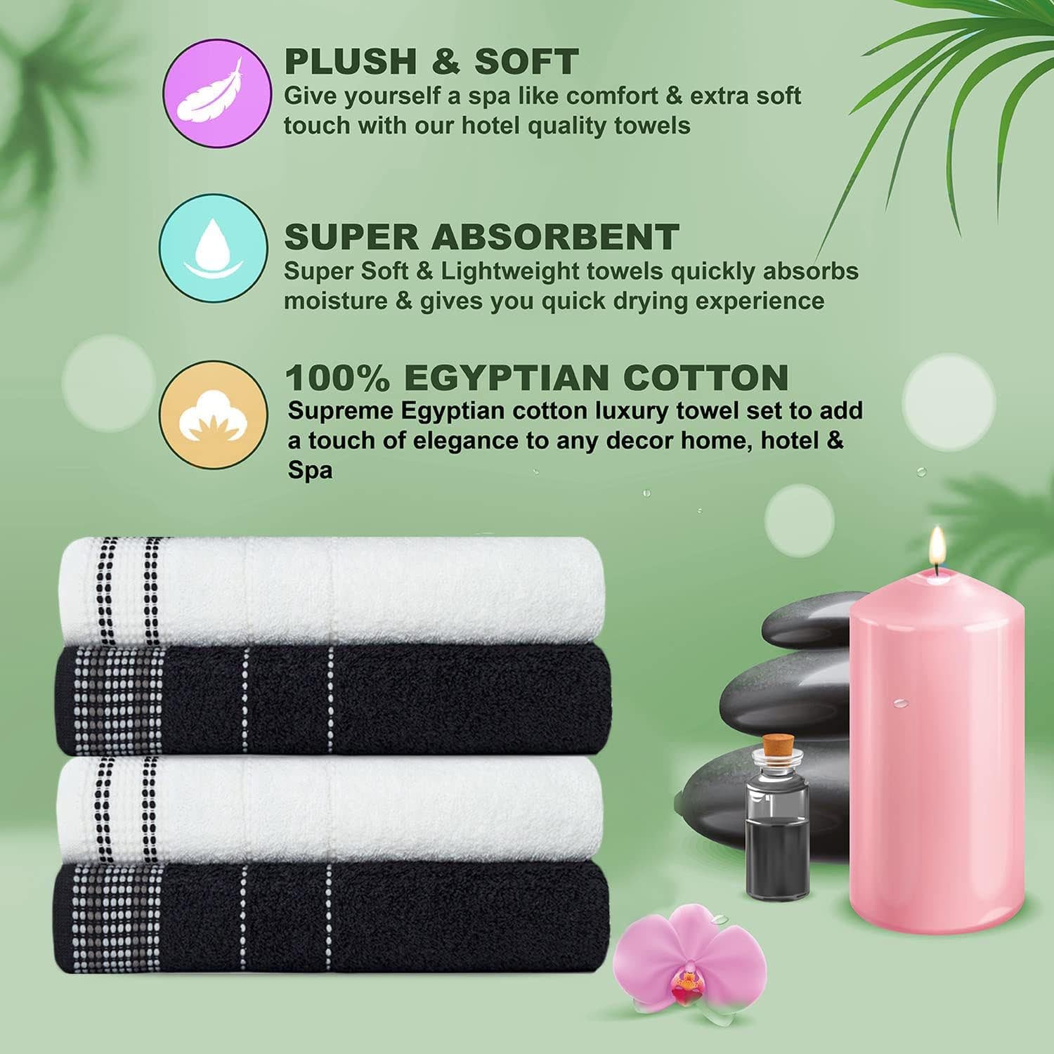 Towelogy Bath Towels & Washcloths Falmouth Bath Towels Set - Hand Bath Towels & Bath Sheets