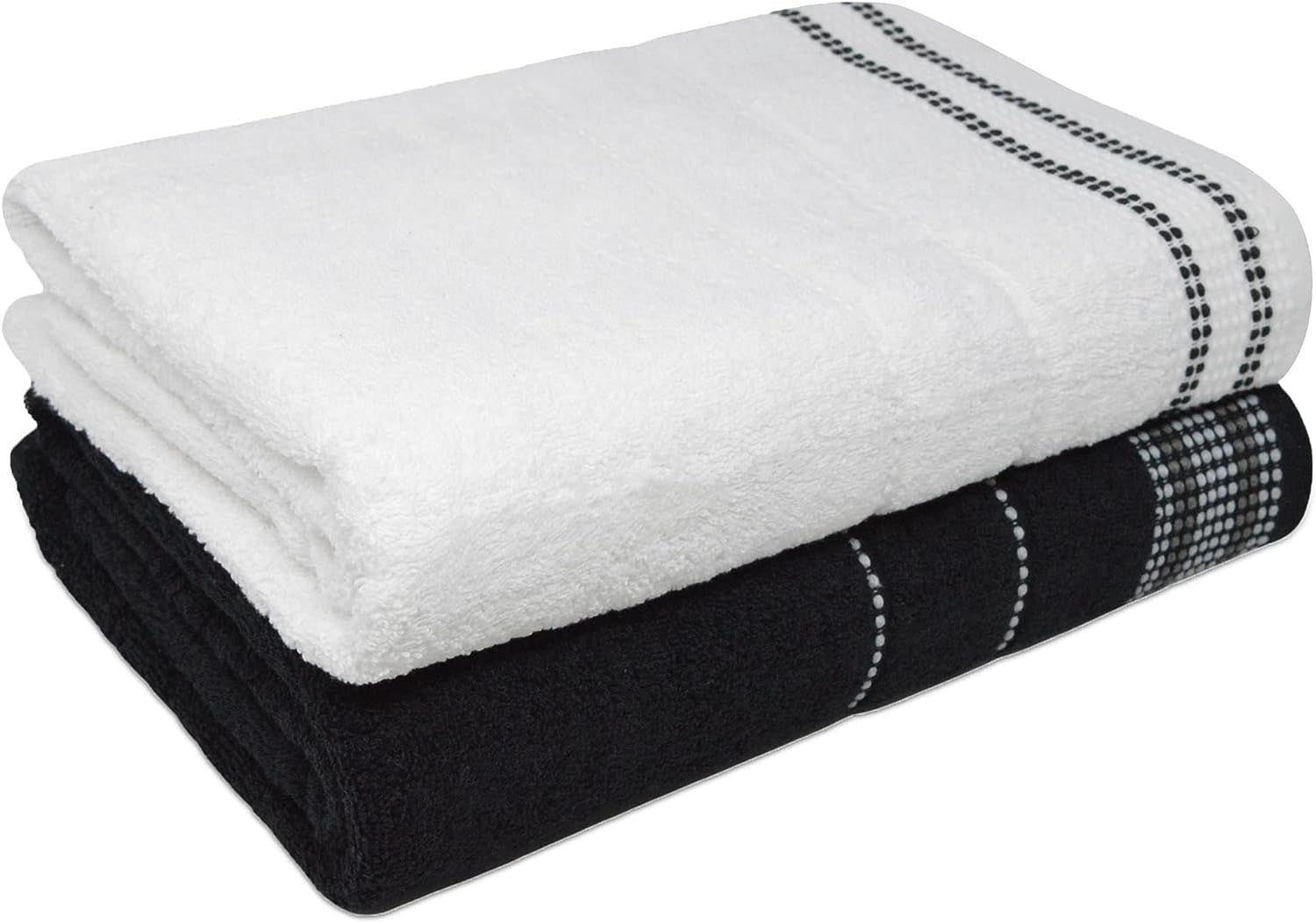 Towelogy Bath Towels & Washcloths Black White / Hand Towels 50x80cm Falmouth Bath Towels Set - Hand Bath Towels & Bath Sheets