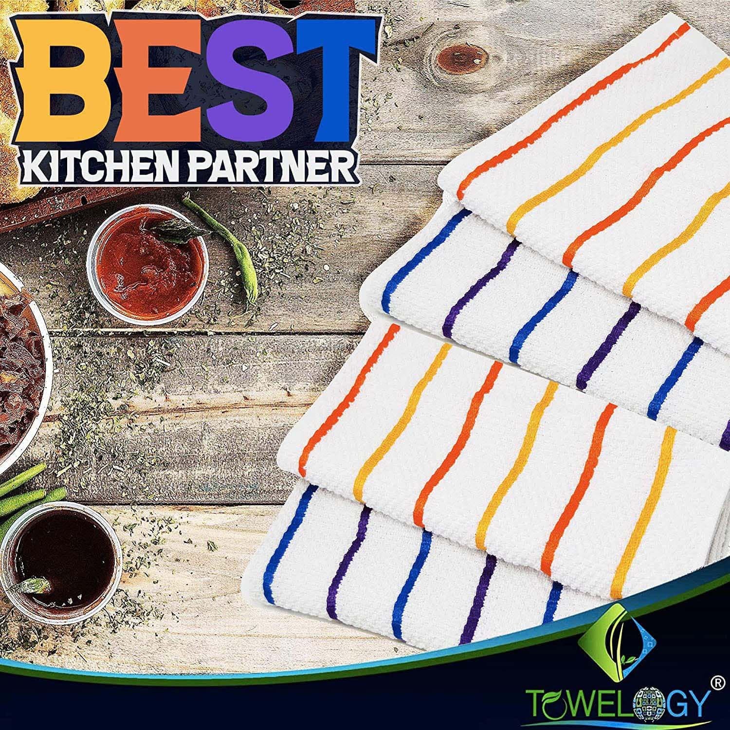 Towelogy Kitchen Towels Evelyn Popcorn Weave Kitchen Hand Towels