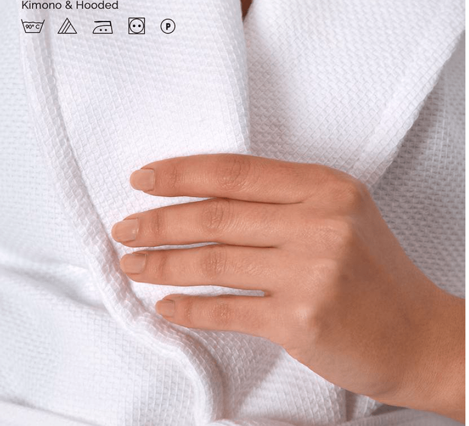 Towelogy Bath Towels & Washcloths Krakow Luxury Bathrobe – 100% Cotton Jacquard Hotel Bathrobe