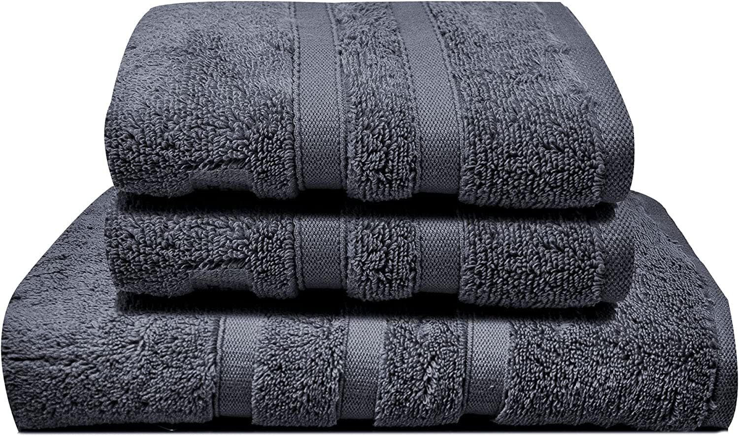 Towelogy Bath Towels & Washcloths Charcoal Grey / 1 Hand + 1 Bath Lincoln Zero Twist Plush Gift Bath Bale Sets