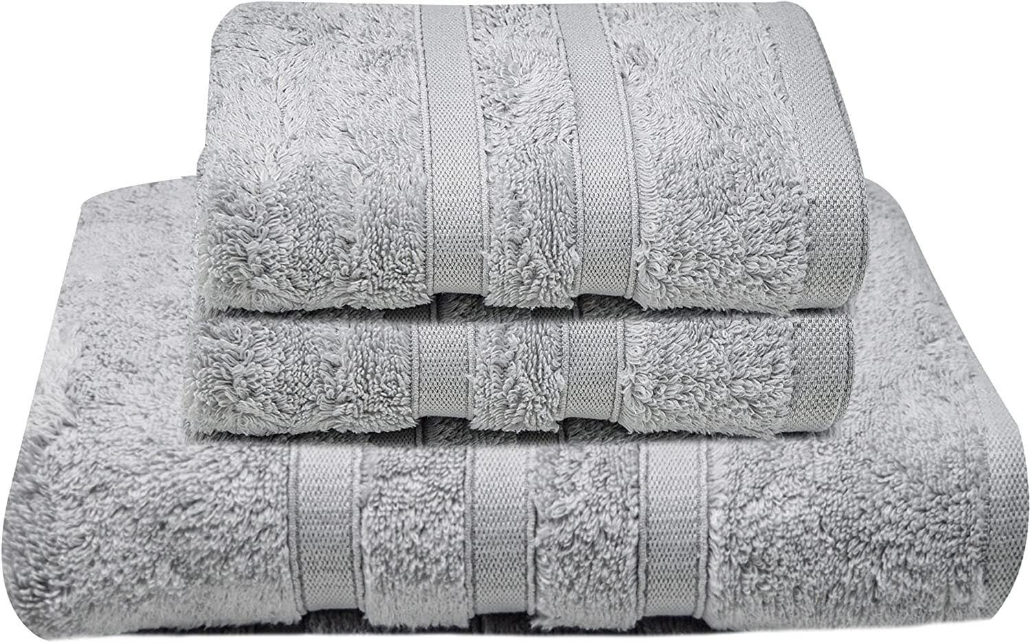 Towelogy Bath Towels & Washcloths Silver / 1 Hand + 1 Bath Lincoln Zero Twist Plush Gift Bath Bale Sets