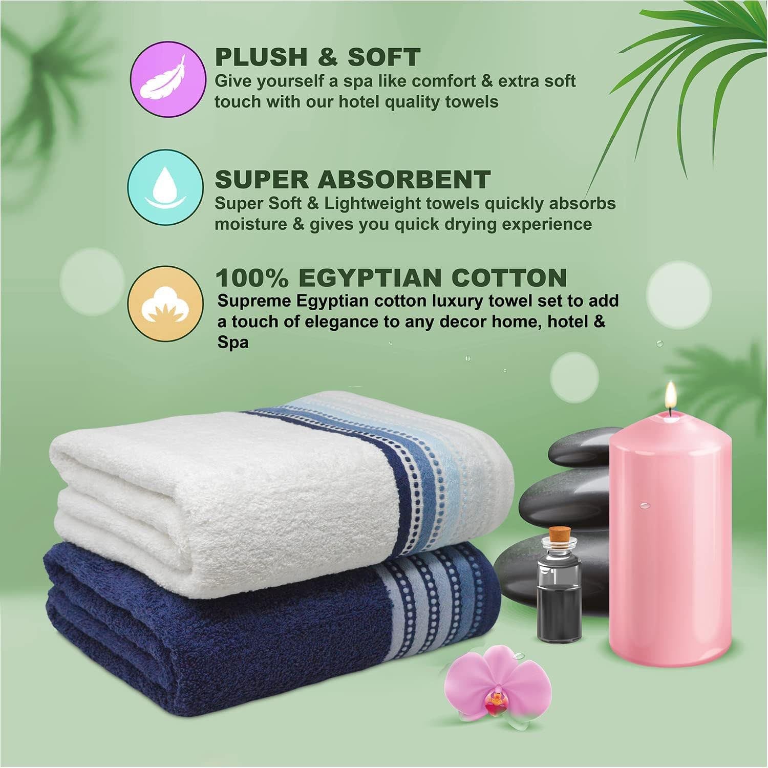 Towelogy Bath Towels & Washcloths Louth Bath Towels Set - Hand Bath Towels & Bath Sheets