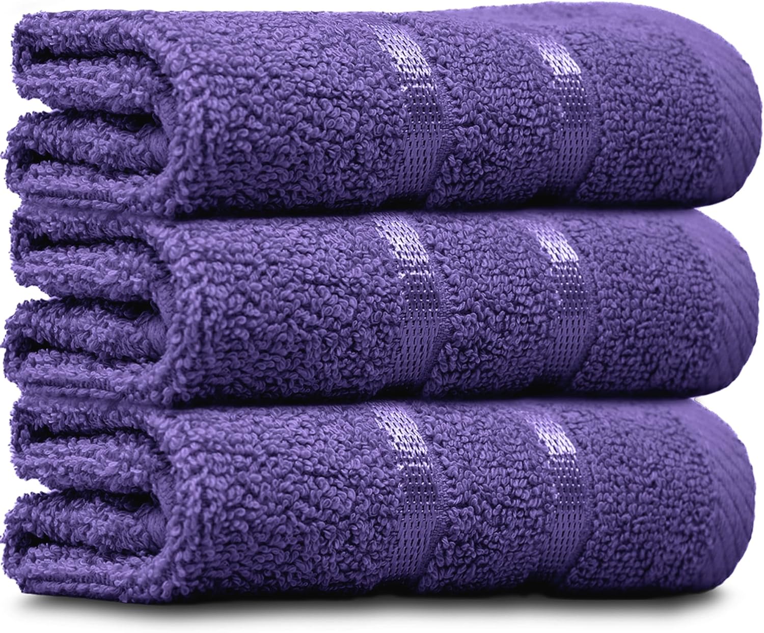 Towelogy Face Towels Plum / Pack of 4 Karen Reusable Face Cloths Cotton Washcloths Hypoallergenic