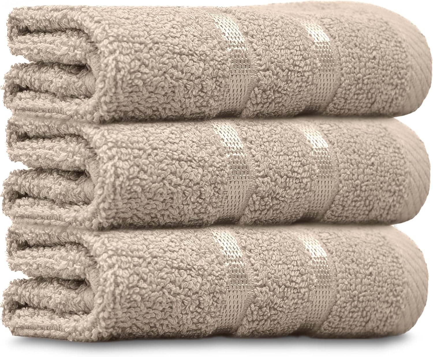 Towelogy Face Towels Natural / Pack of 4 Karen Reusable Face Cloths Cotton Washcloths Hypoallergenic