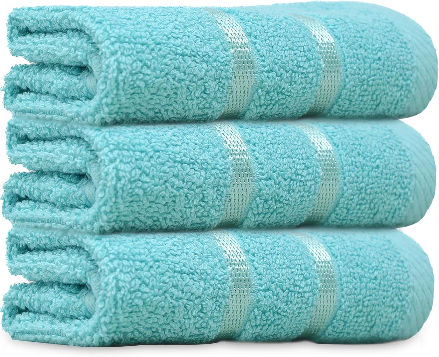 Towelogy Face Towels Aqua / Pack of 4 Karen Reusable Face Cloths Cotton Washcloths Hypoallergenic