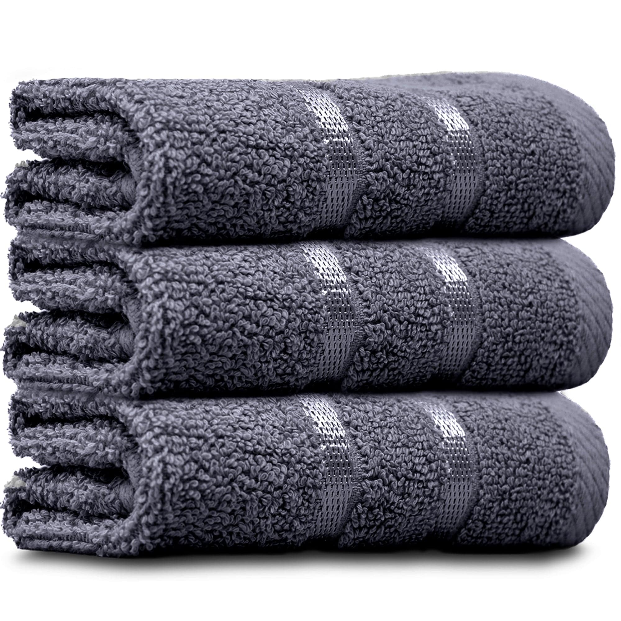 Towelogy Face Towels Charcoal / Pack of 4 Karen Reusable Face Cloths Cotton Washcloths Hypoallergenic