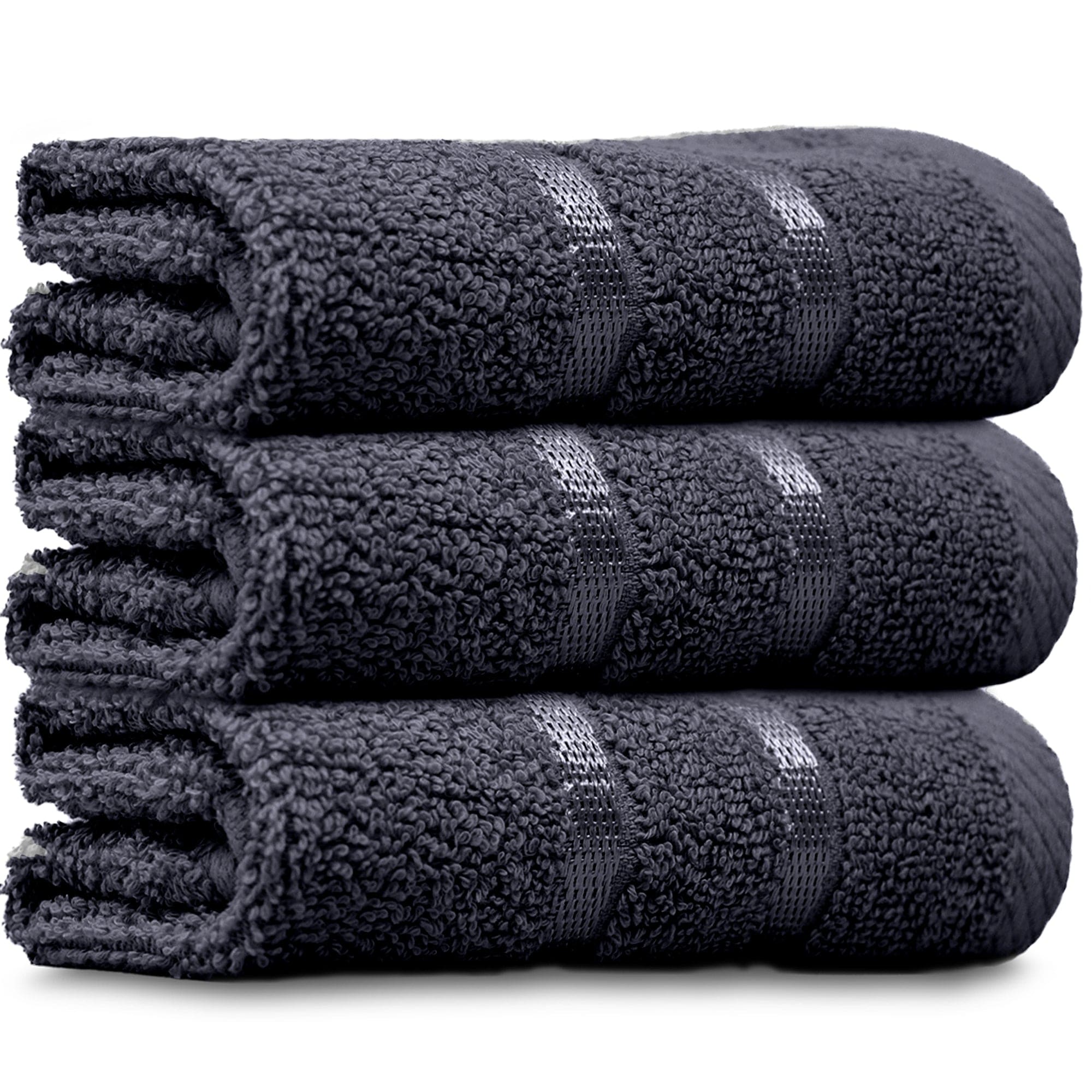 Towelogy Face Towels Black / Pack of 4 Karen Reusable Face Cloths Cotton Washcloths Hypoallergenic