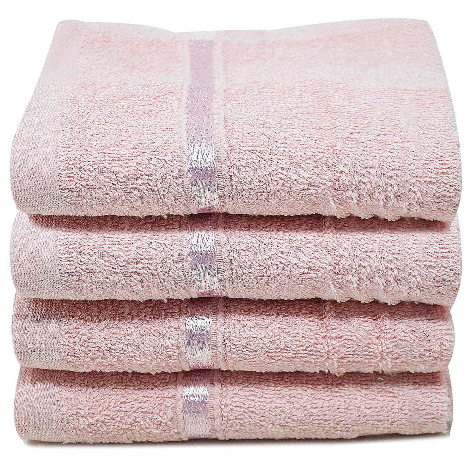 Towelogy Face Towels Blush / Pack of 4 Karen Reusable Face Cloths Cotton Washcloths Hypoallergenic