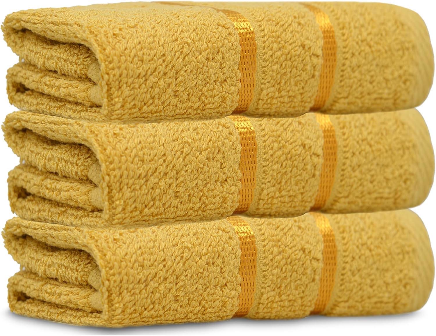 Towelogy Face Towels Mustard Karen Reusable Face Cloths Cotton Washcloths Hypoallergenic