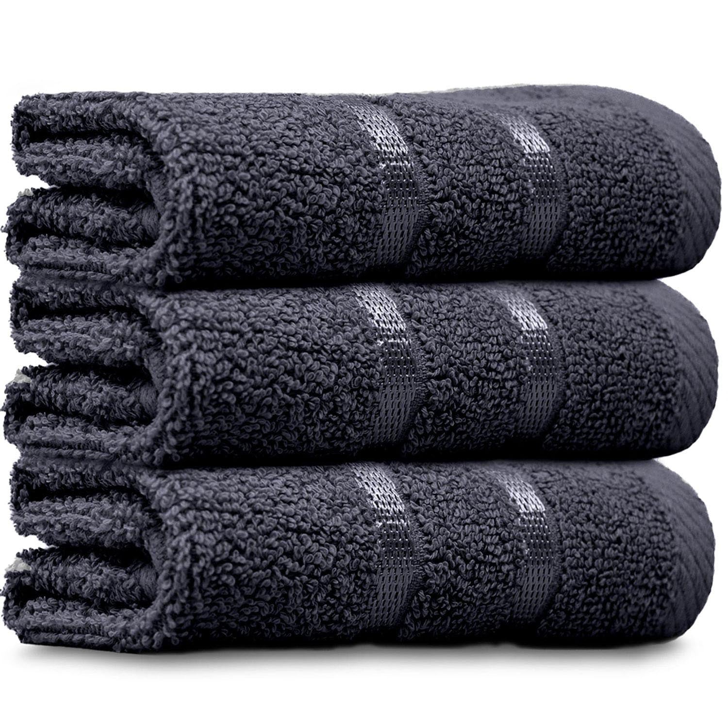 Towelogy Face Towels Black Karen Reusable Face Cloths Cotton Washcloths Hypoallergenic