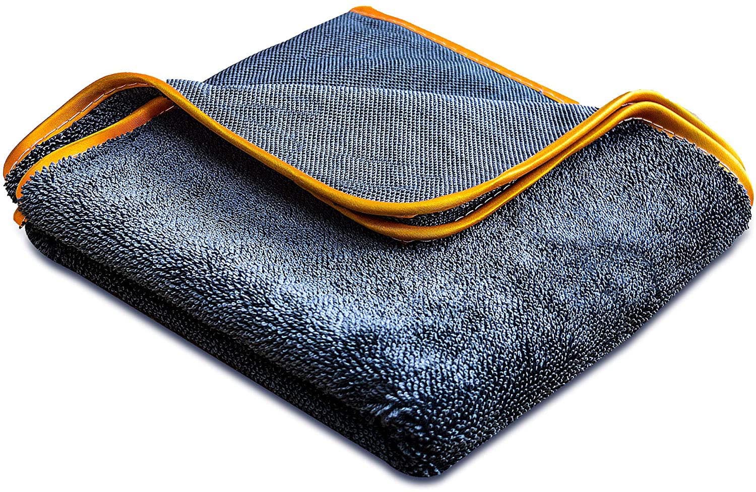 Towelogy Car Detailing Towels Grey / Orange / Box of 50 Microfibre Car Cloths 600GSM Twisted Fibre Auto Detailing Towels