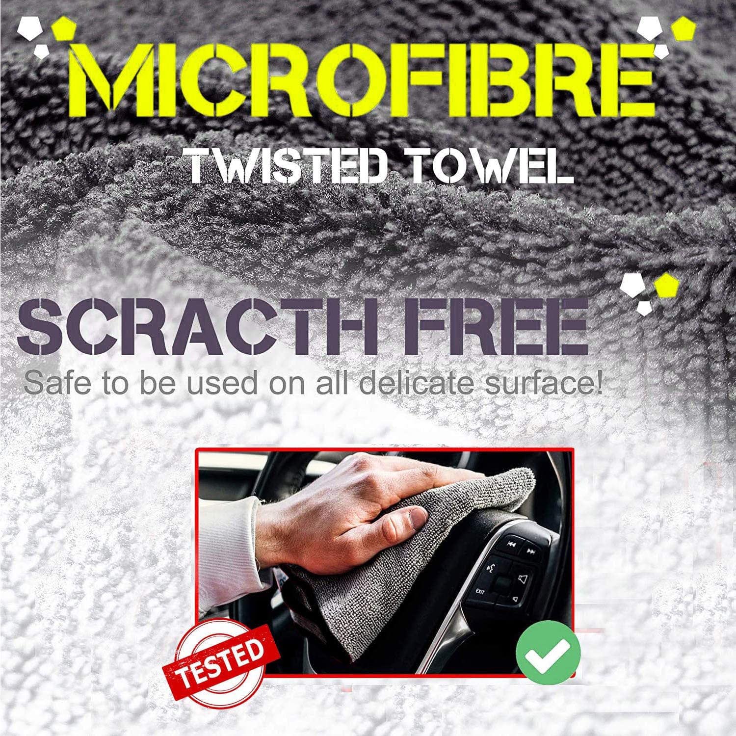 Towelogy Car Detailing Towels Microfibre Car Cloths 600GSM Twisted Fibre Auto Detailing Towels