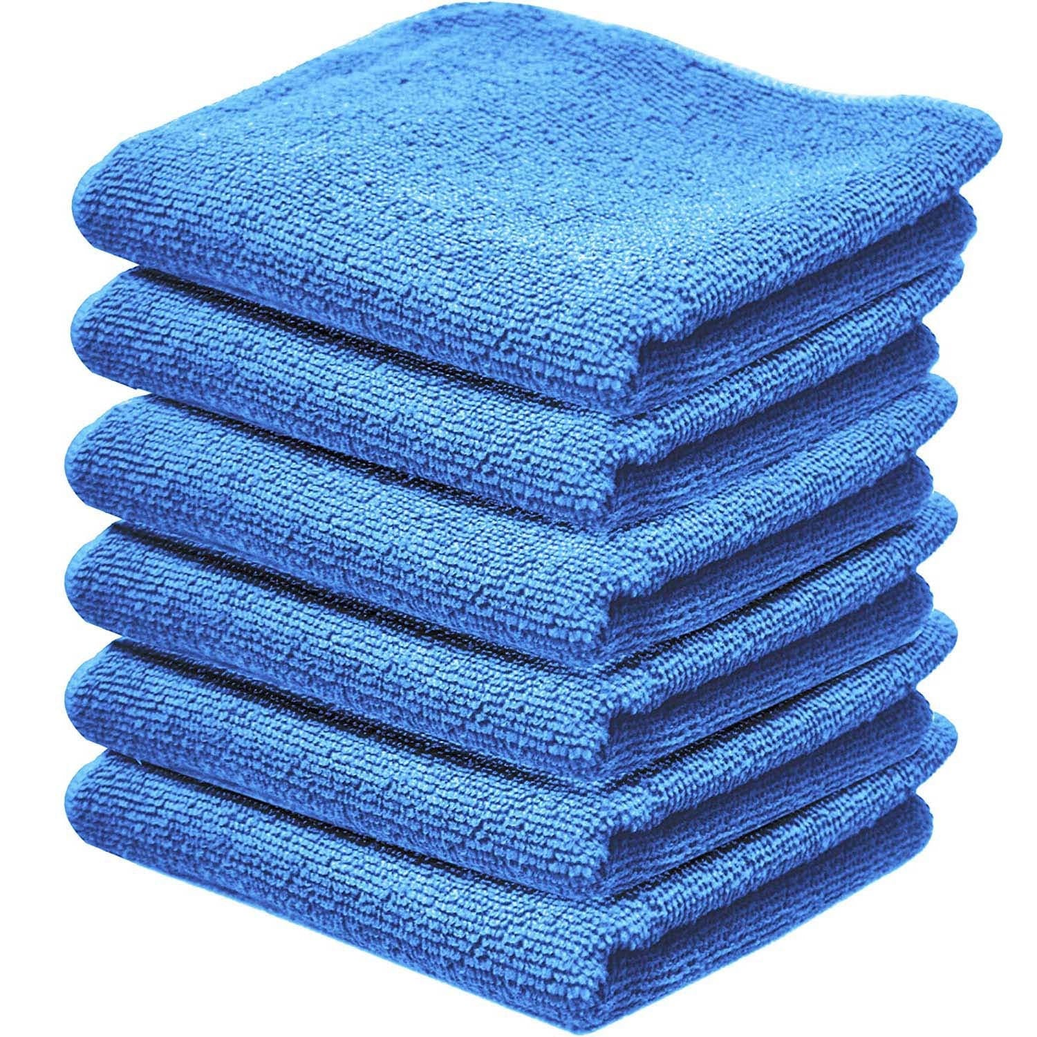 Towelogy Face Towels Blue Michelle Microfibre Exfoliating Face Cloths - Soft Facial Cleansing Towels