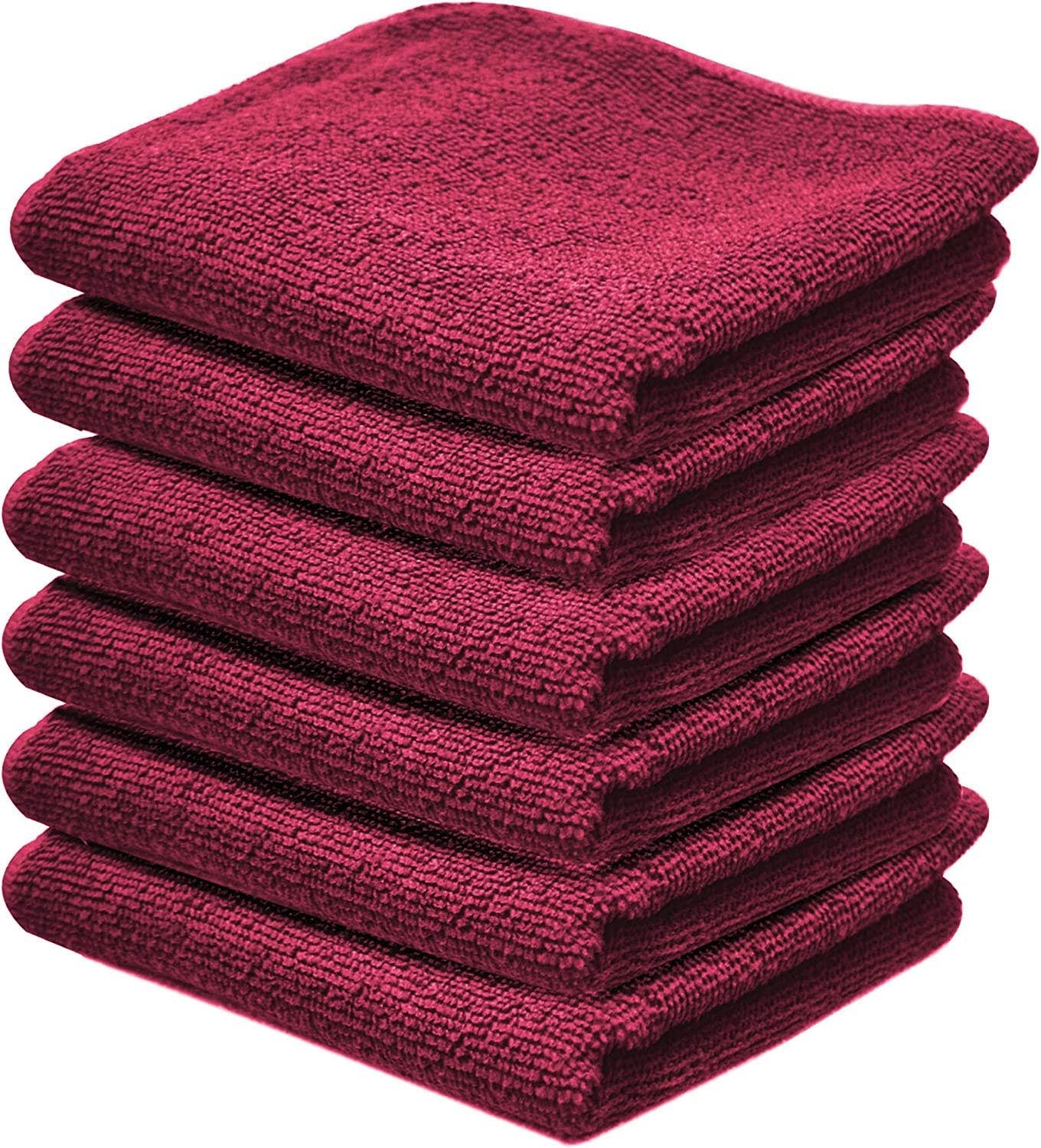 Towelogy Face Towels Burgundy Michelle Microfibre Exfoliating Face Cloths - Soft Facial Cleansing Towels