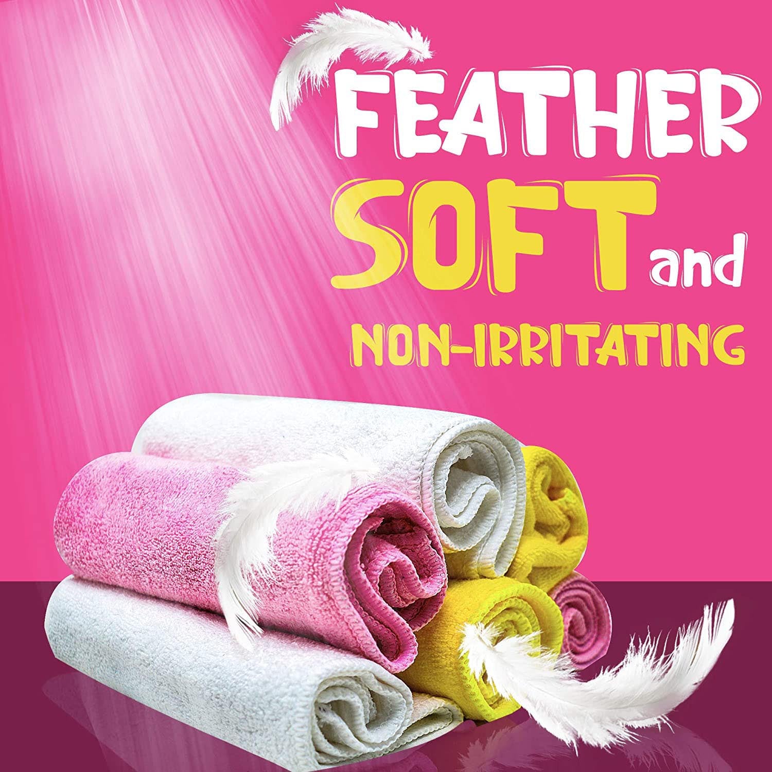 Towelogy Face Towels Vera Microfibre Face Cloths - Effective Makeup Remover and Cleansing Washcloths