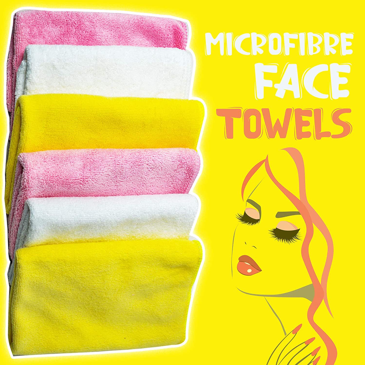 Towelogy Face Towels Vera Microfibre Face Cloths - Effective Makeup Remover and Cleansing Washcloths