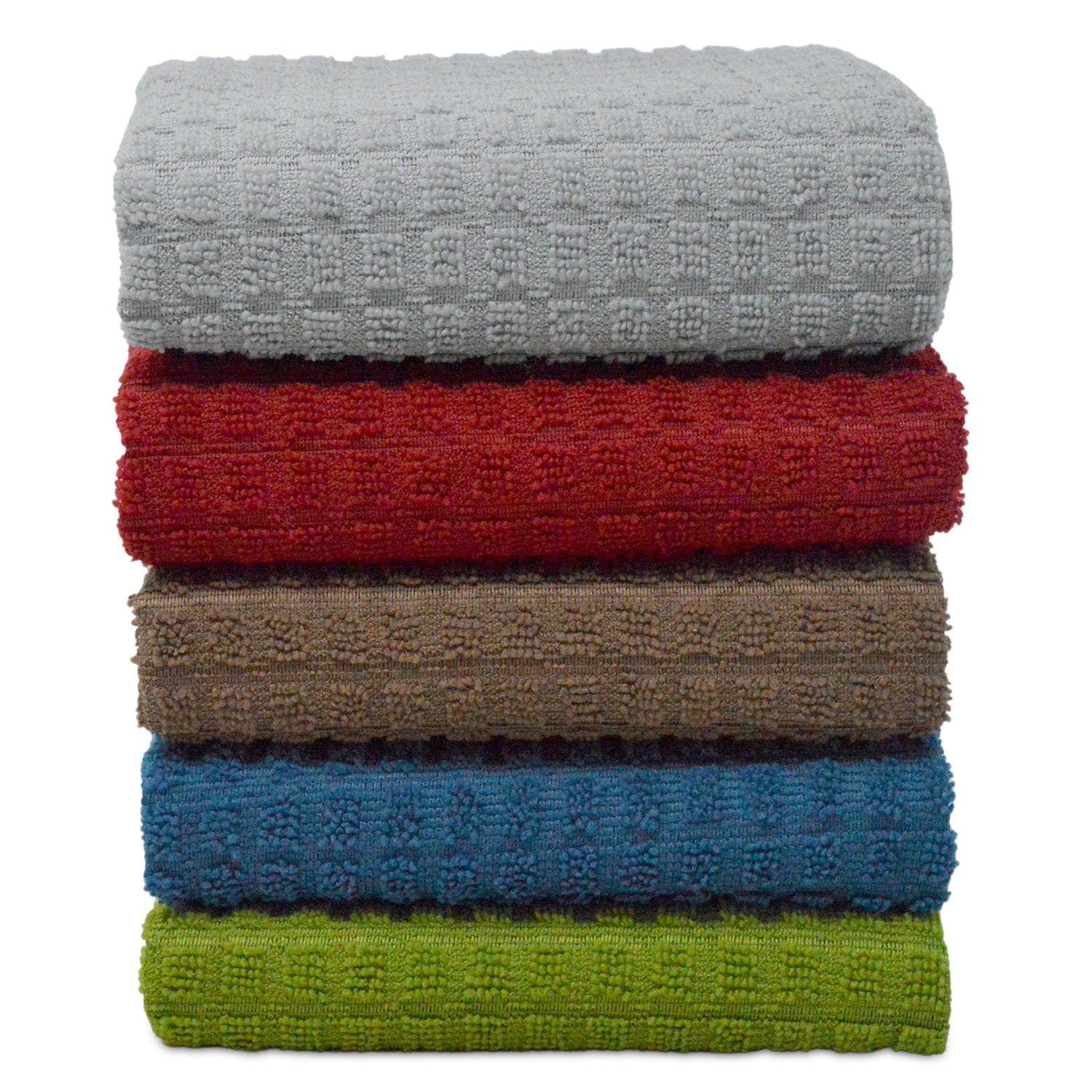 Towelogy Microfibre Towels ClarityStreak Microfibre Glass Cleaning Cloths – Streak-Free Checkered Design