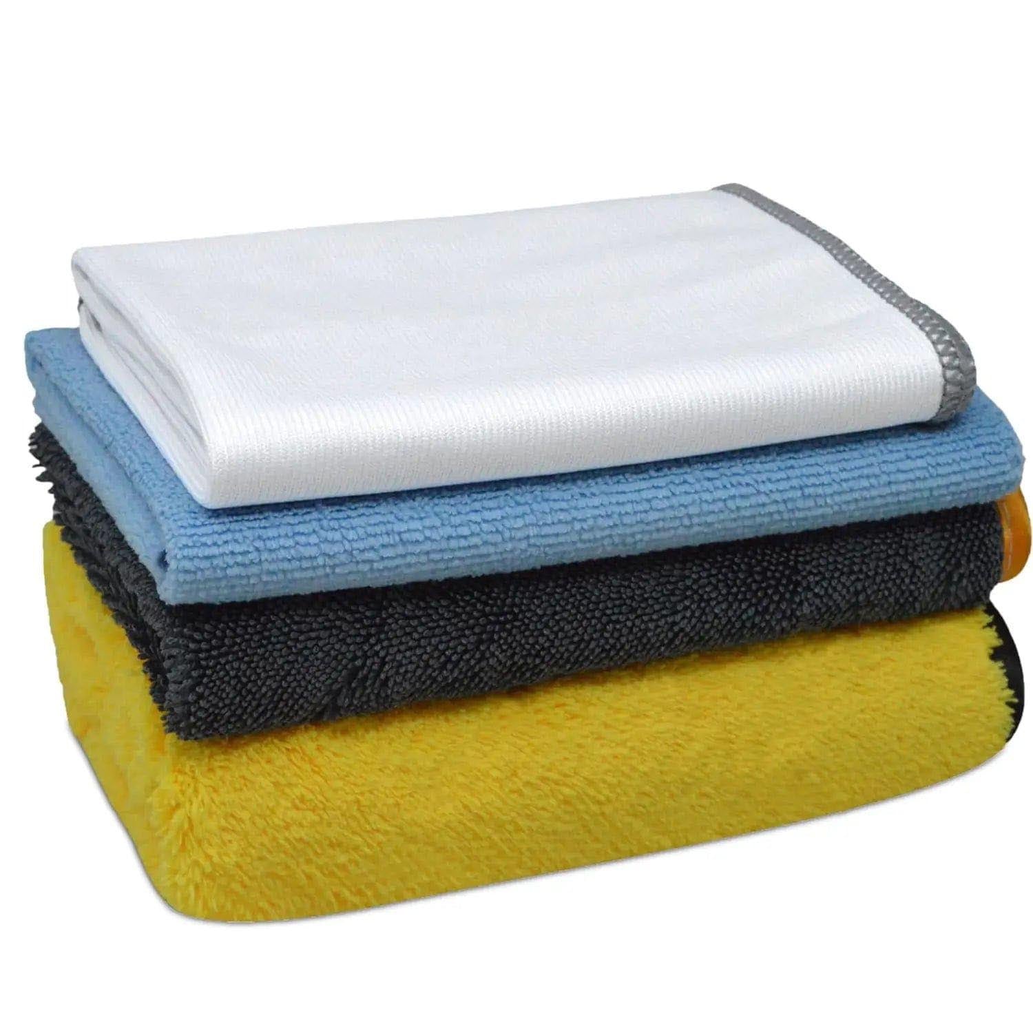 Towelogy General Cleaning Towel Multicolour Cleaning Microfibre Starter Pack of 4 | Towelogy