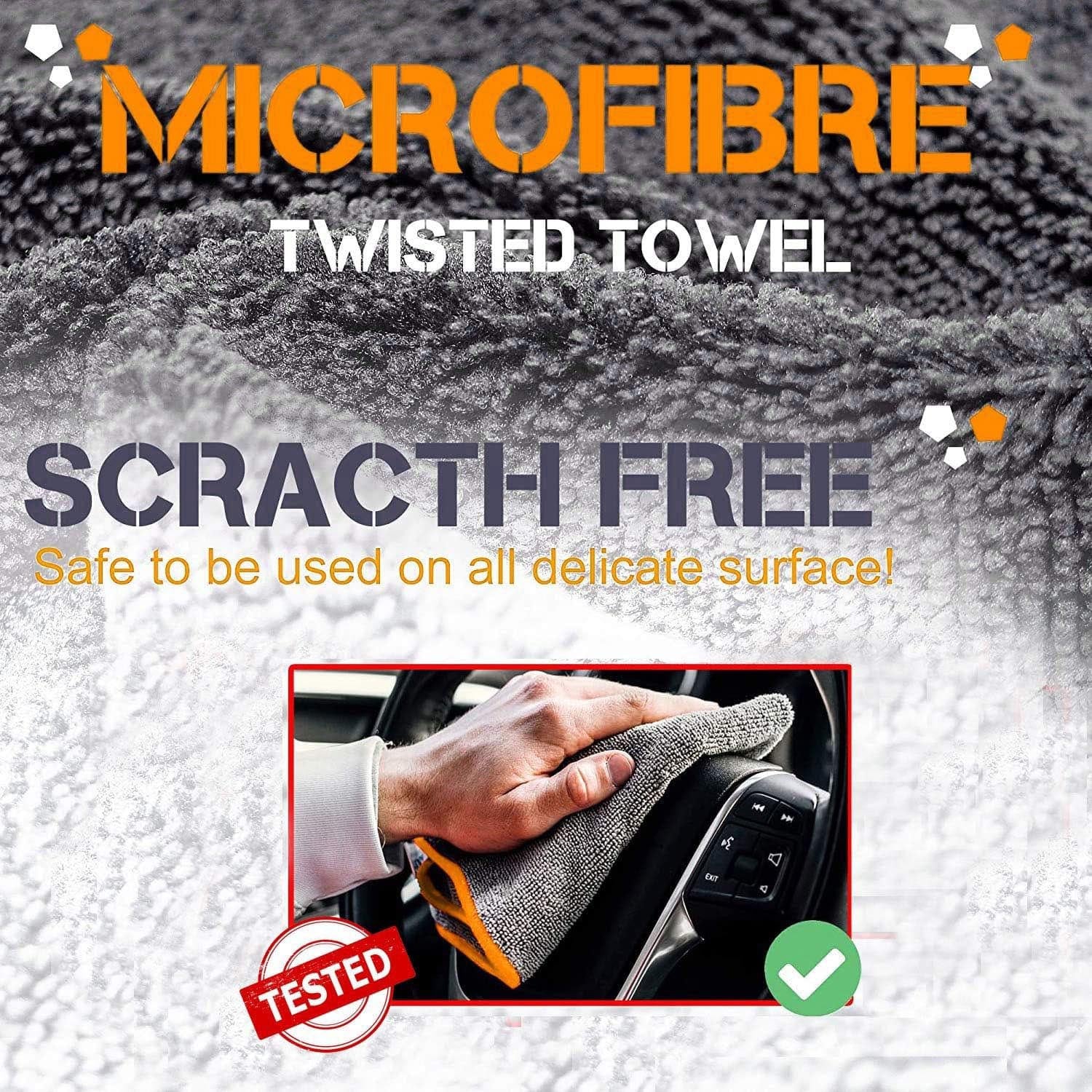 Towelogy Car Drying Towels Porsche XL Microfibre Car Cloths Twisted Loop Towels 1200gsm