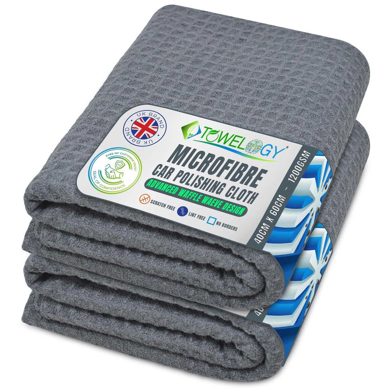 Towelogy Car Cleaning Cloths Pack Of 4 Renault Microfibre Car Interior Cleaning Cloths Waffle Weave