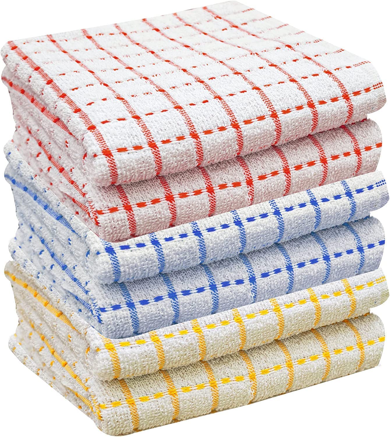 Pack Of 10 Assorted Large Terry Cotton Tea Towel Set Kitchen Dish