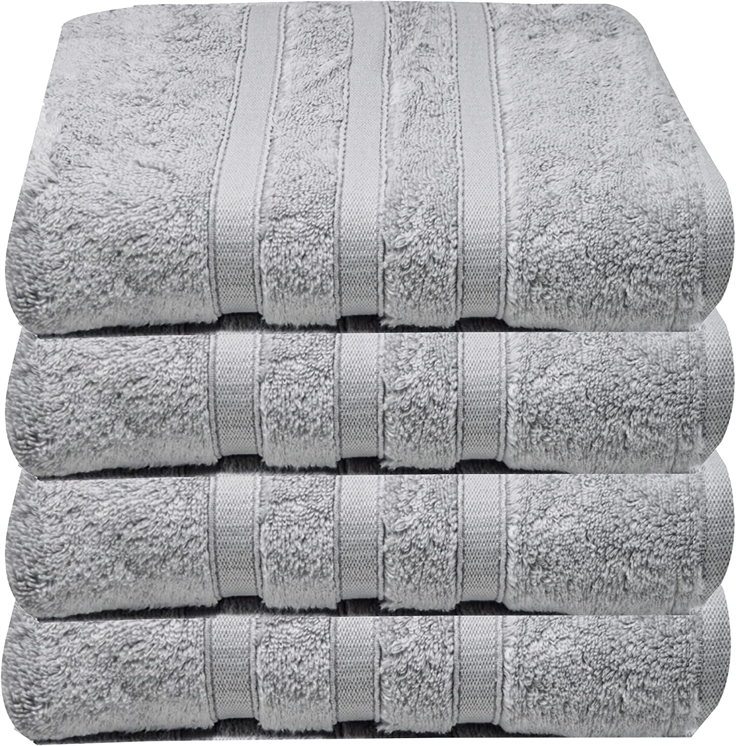 Towelogy Bath Towels & Washcloths Silver / Pack of 1 / Hand Towels 50x80cm Lincoln Zero Twist Plush Bath Towels Set Supreme Plush Soft