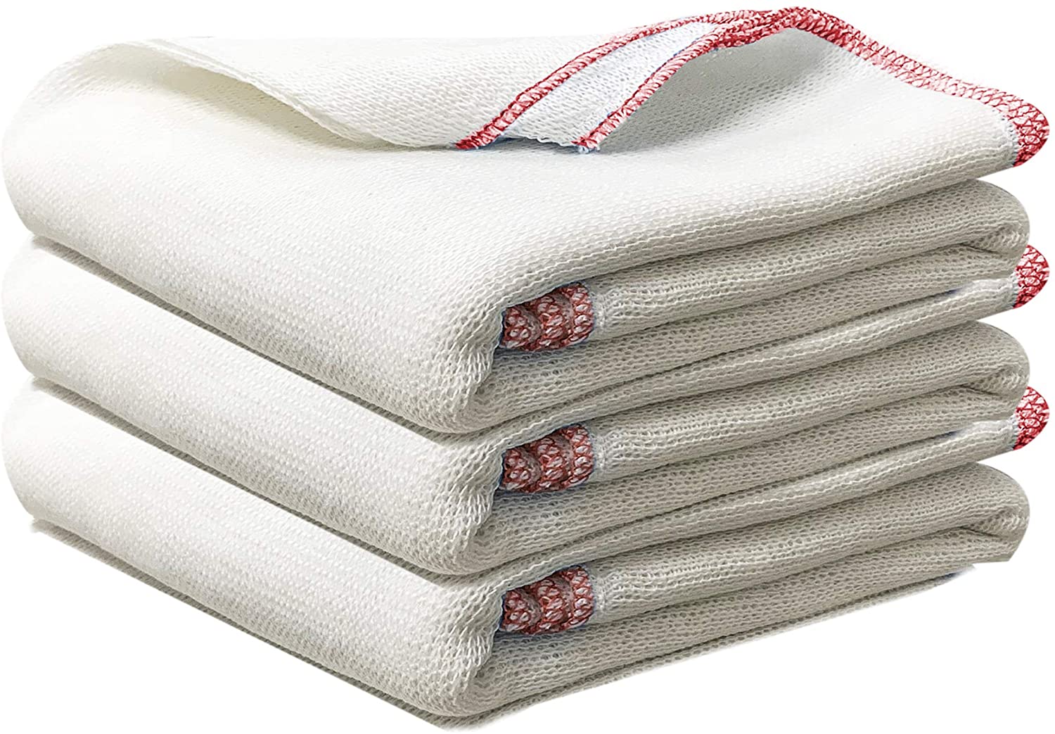 Towelogy Kitchen Dishcloths Pack of 10 / Red Morgan Commercial-Grade Cotton Dishcloths - High-Performance