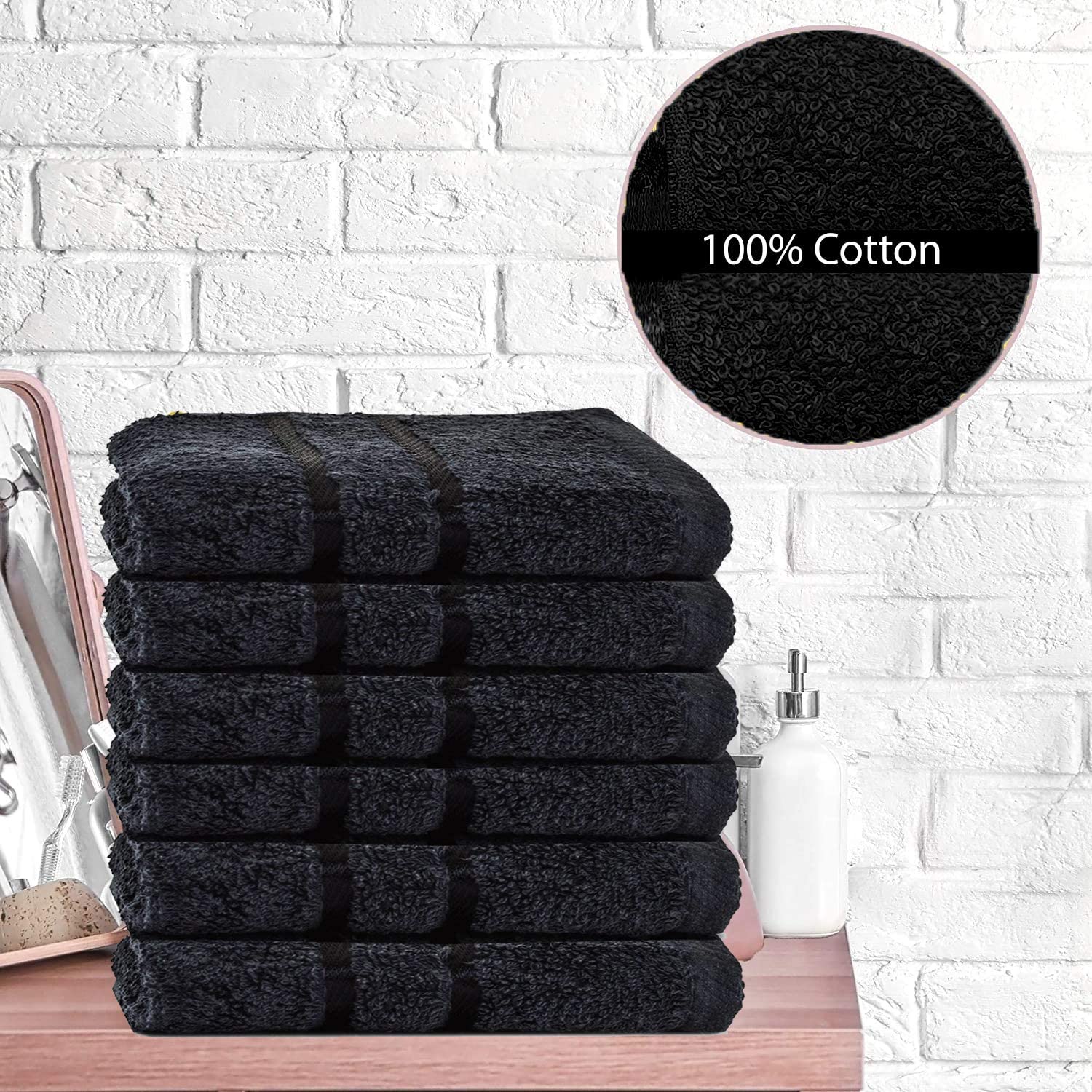 Towelogy Hand Towels Egyptian Cotton Hand Towel Set Ultra-Soft and Absorbent