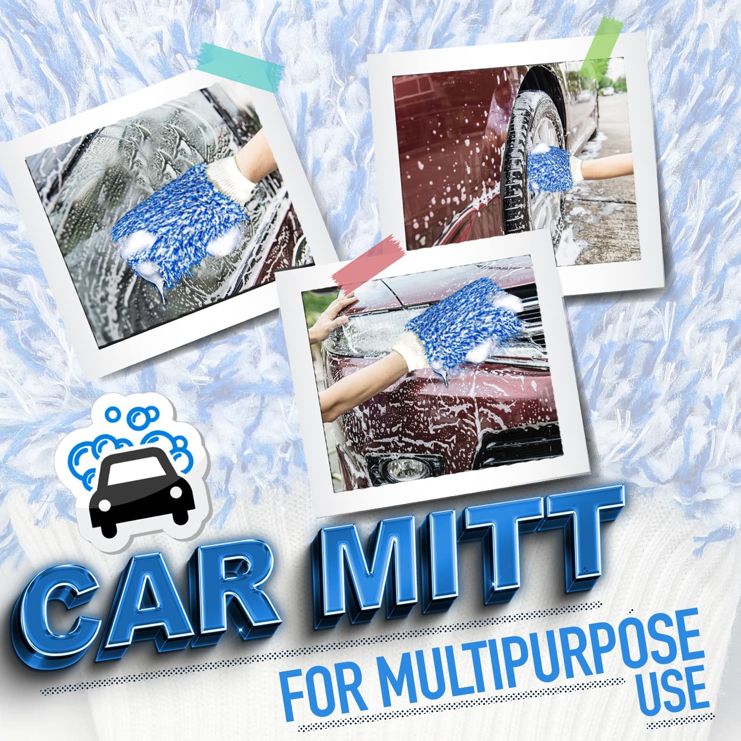 Towelogy Wash Mitt Snowflake Microfibre Car Wash Mitt Dusting Glove